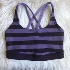 Lululemon Purple Stripe Energy Bra